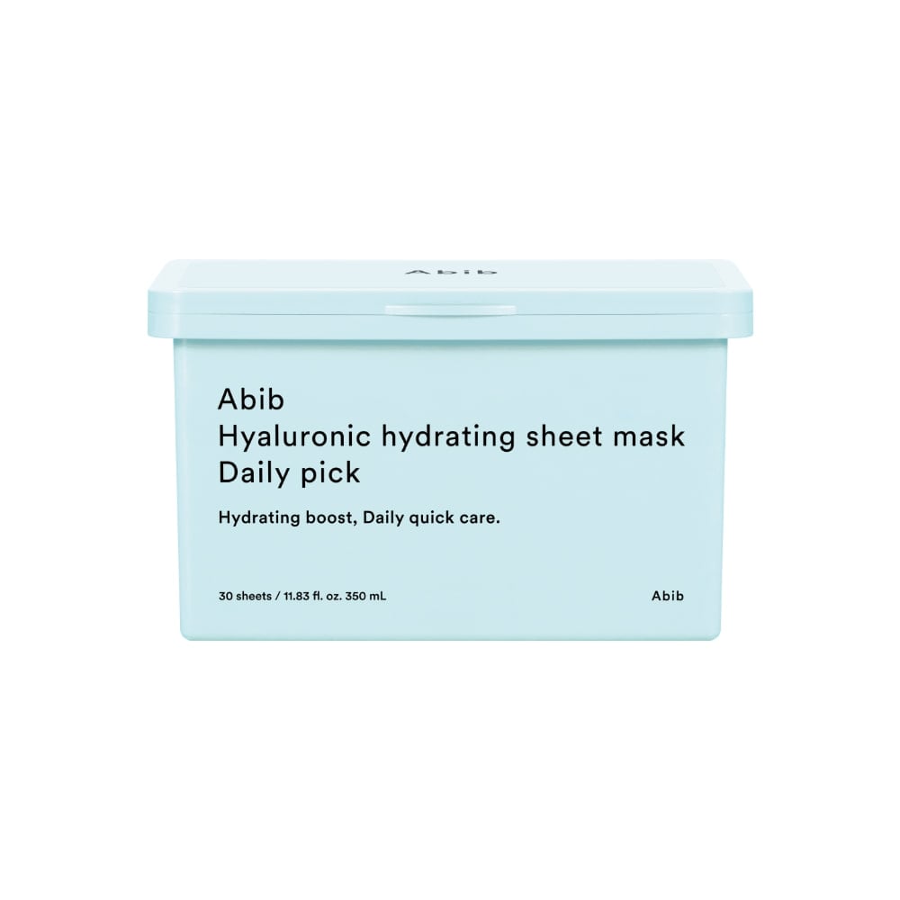 60秒速效護理~ABIB Hyaluronic Hydrating Sheet Mask Daily Pick 透明質酸速補水保濕降溫日用早安面膜 一盒30片裝