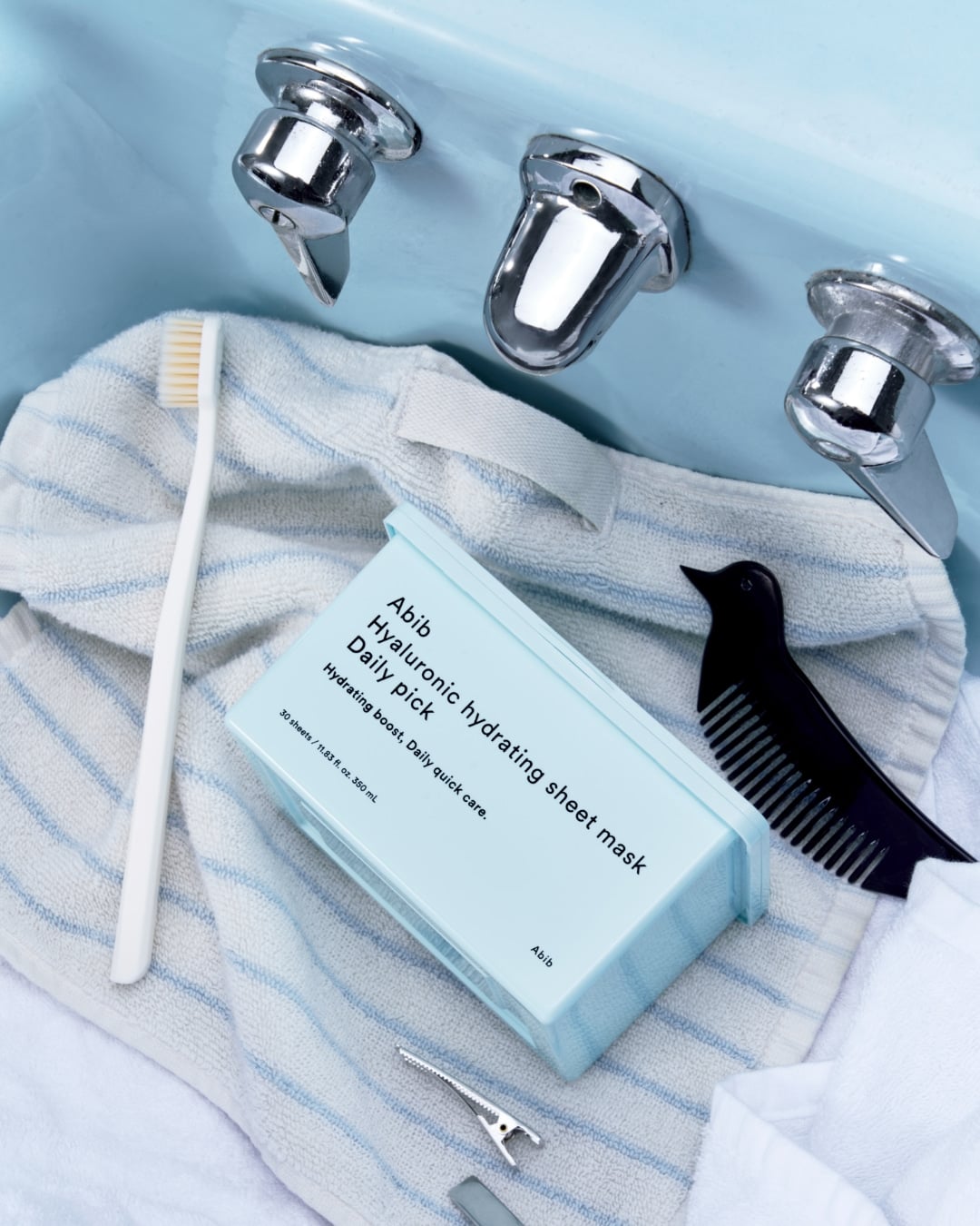 60秒速效護理~ABIB Hyaluronic Hydrating Sheet Mask Daily Pick 透明質酸速補水保濕降溫日用早安面膜 一盒30片裝