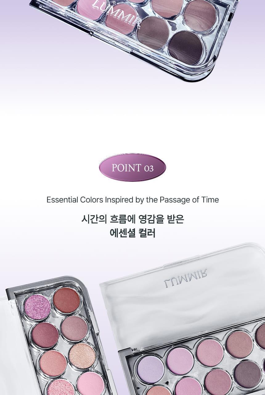 【$0領購🎁送眉筆】自留推介～GlowPick No.1🏆! 星級化妝師iseul研發！LUMMIR Light On Eyes Shadow Palette 10色水光眼影盤(#01-08) - 11PM 08 Moonlit Mauve