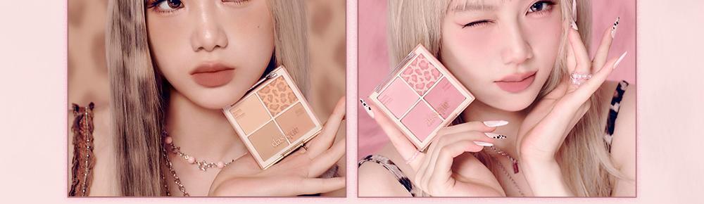 Vintage Leopard 🐆復古豹紋系列🧡🩷~韓國dasique Blending Mood Cheek 豹紋柔焦毛孔4色胭脂盤 (#21-22)- 2色調選擇